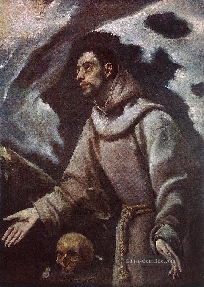 Die Ekstase von St Francis 1580 Manierismus spanischer Renaissance El Greco Ölgemälde